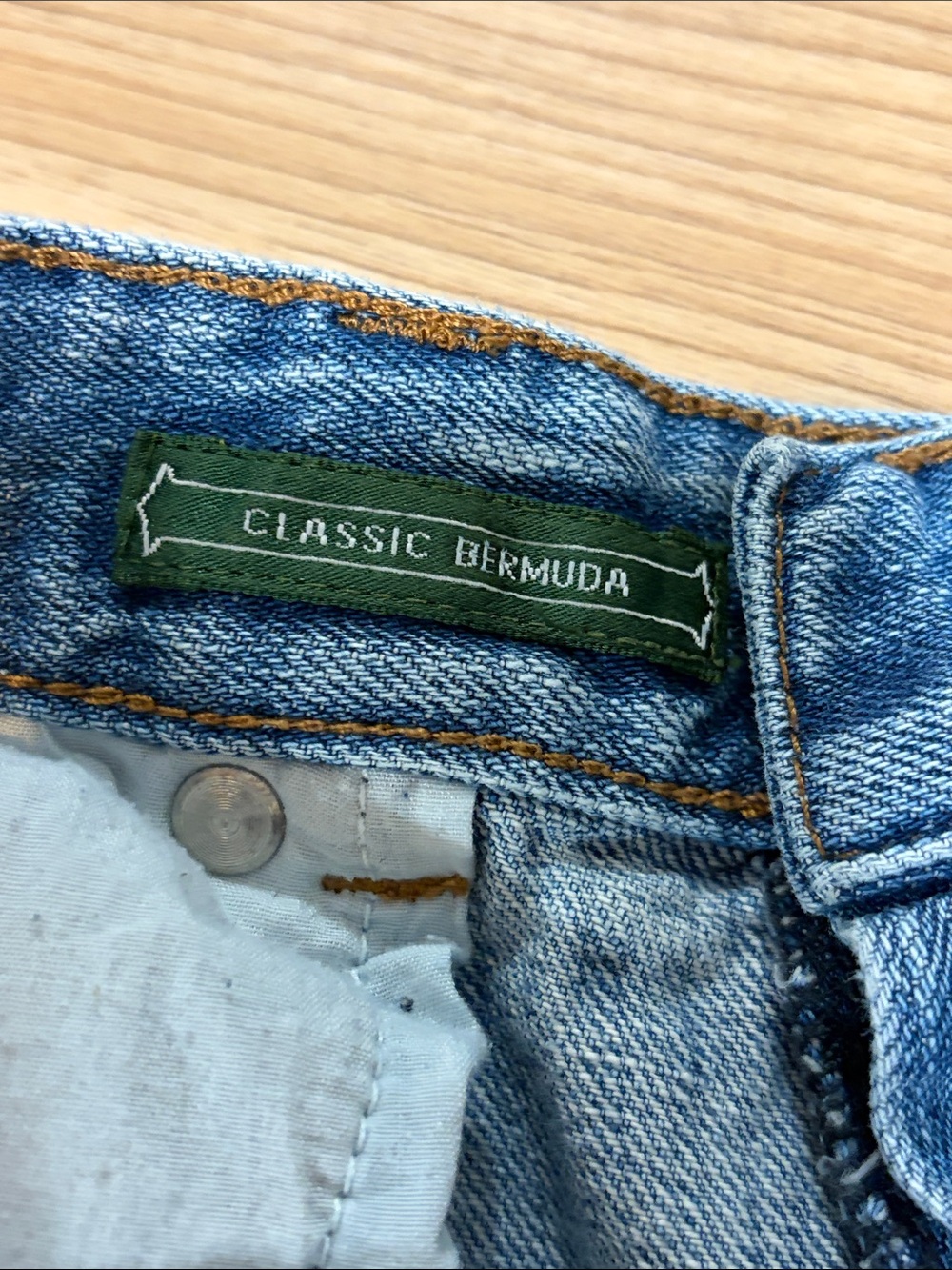 Vintage Lauren Jeans Co Ralph Lauren Denim Bermuda Shorts Light Wash 100% Cotton - Picture 4 of 6